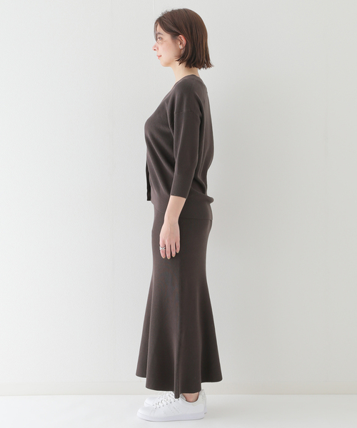 B.C STOCK(ベーセーストック)の「ニットセットワンピース(ワンピース・レディース・ベージュ/パープル/ブラウン/イエロー・FREE)」の6枚目の写真