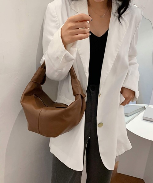 shopnikoniko（ショップニコニコ）の「ノット ワンハンドルバッグ ハンドバッグ　ミニバッグ（ハンドバッグ・レディース・ベージュ/ブラウン/ホワイト/ブラック・フリー）」の16枚目の写真