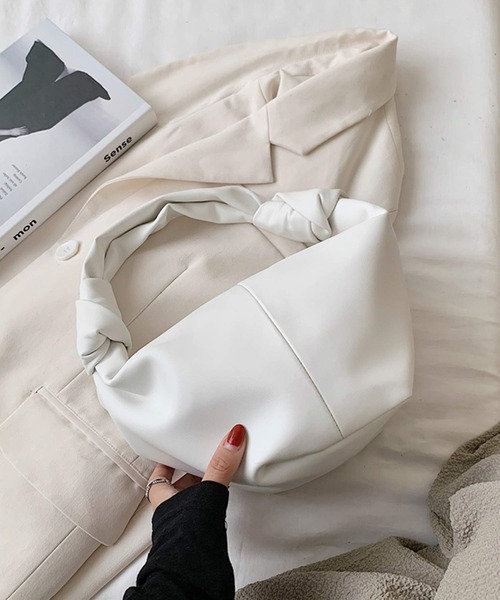 shopnikoniko（ショップニコニコ）の「ノット ワンハンドルバッグ ハンドバッグ　ミニバッグ（ハンドバッグ・レディース・ベージュ/ブラウン/ホワイト/ブラック・フリー）」の14枚目の写真