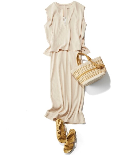 SHOO・LA・RUE（シューラルー）の「◆【インド綿】丸底ボーダートート（トートバッグ・レディース・ベージュ系その他2/ブラック系2/イエロー系2・00）」の18枚目の写真