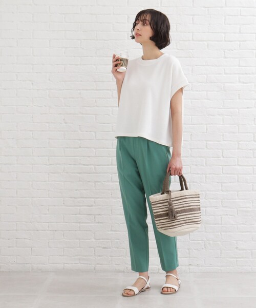 SHOO・LA・RUE（シューラルー）の「◆【インド綿】丸底ボーダートート（トートバッグ・レディース・ベージュ系その他2/ブラック系2/イエロー系2・00）」の20枚目の写真