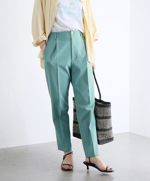 La TOTALITE(ラトータリテ)の「メランジツイルテーパードパンツ(その他パンツ・レディース・スカイブルー/ベージュ系その他/グリーン・38/36)」の8枚目の写真