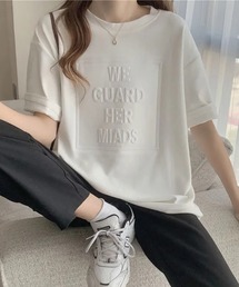 【AsRiRe】オーバーサイズ 立体ロゴTシャツ