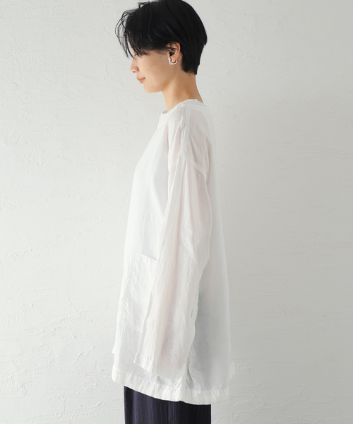 ARMEN(アーメン)の「【ARMEN/アーメン】 LINEN PLAIN CREW P/O BL:ブラウス(シャツ/ブラウス・レディース・ホワイト/ブラック・SMALL)」の11枚目の写真