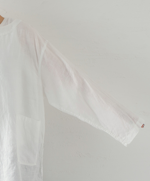 ARMEN(アーメン)の「【ARMEN/アーメン】 LINEN PLAIN CREW P/O BL:ブラウス(シャツ/ブラウス・レディース・ホワイト/ブラック・SMALL)」の15枚目の写真