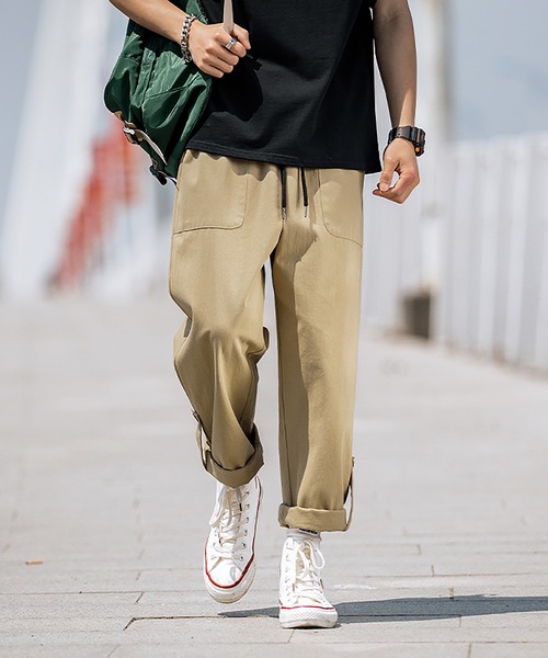 HOOK（フック）の「HOOK- 薄手裾折り返しデザインカーゴバンツ（カーゴパンツ・メンズ・ダークベージュ/カーキ/ブラック・XXL/M/L/XL）」の7枚目の写真