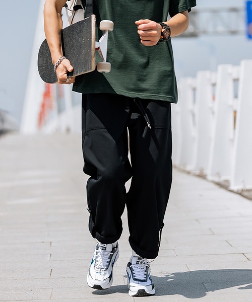 HOOK（フック）の「HOOK- 薄手裾折り返しデザインカーゴバンツ（カーゴパンツ・メンズ・ダークベージュ/カーキ/ブラック・XXL/M/L/XL）」の15枚目の写真