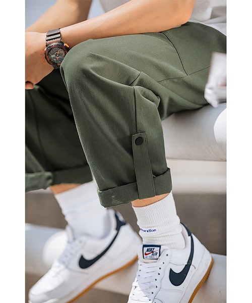 HOOK（フック）の「HOOK- 薄手裾折り返しデザインカーゴバンツ（カーゴパンツ・メンズ・ダークベージュ/カーキ/ブラック・XXL/M/L/XL）」の22枚目の写真