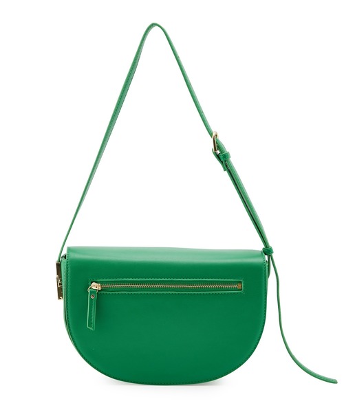 VIS（ビス）の「リサイクルフェイクレザーフロントジップハーフムーンショルダー【sustainable】（ショルダーバッグ・レディース・ブラック/キナリ/グリーン・FREE）」の18枚目の写真