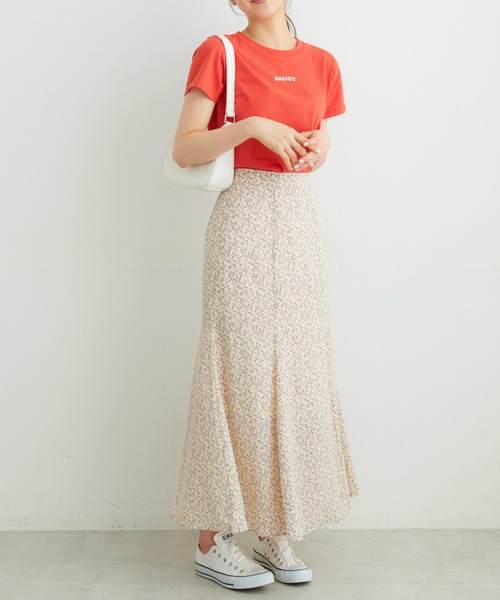 FREE'S MART（フリーズマート）の「フラワープリントマーメイドスカート（スカート・レディース・ホワイト系その他/ブラック系その他/ベージュ系その他・SMALL/MEDIUM）」の10枚目の写真