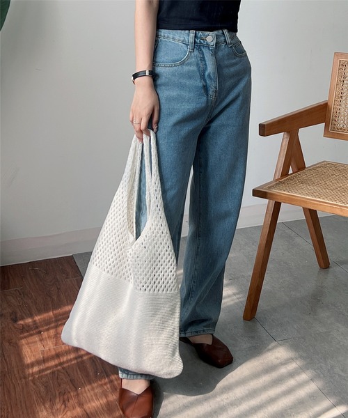 セール】網柄トートバッグ かごバッグ ショルダーバッグ（かご