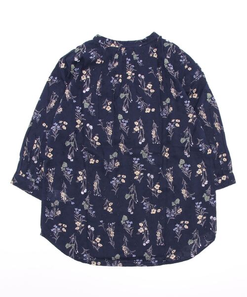 BELLUNA PLUS（ベルーナ）の「オーバーレース素材プリントブラウス（シャツ/ブラウス・レディース・ネイビー/アイボリー・MEDIUM/X-LARGE/LARGE）」の6枚目の写真