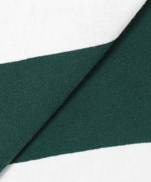 JOURNAL STANDARD relume(ジャーナルスタンダード レリューム)の「オーバーサイズ ボーダーラガーバンドカラーシャツ(Tシャツ/カットソー・メンズ・ネイビー/イエロー/グリーン/ボルドー・MEDIUM/LARGE)」の12枚目の写真