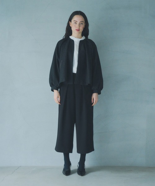 WHYTO.（ホワイト）の「「WHYTO. / ホワイト」Tuck trouser（その他パンツ・レディース・ブラック/ネイビー・38/36）」の3枚目の写真