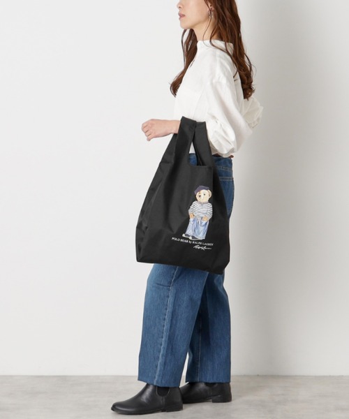 POLO RALPH LAUREN（ポロ ラルフ ローレン）の「ベルト付きレインバッグ　”POLO フレンチベア"（ショルダーバッグ・レディース・ブラック/ベージュ/ネイビー・FREE）」の19枚目の写真