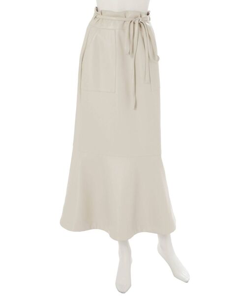 MERCURYDUO（マーキュリーデュオ）の「ハイウエストフェイクレザースカート（スカート・レディース・ブラウン/アイボリー・SMALL/MEDIUM）」の21枚目の写真