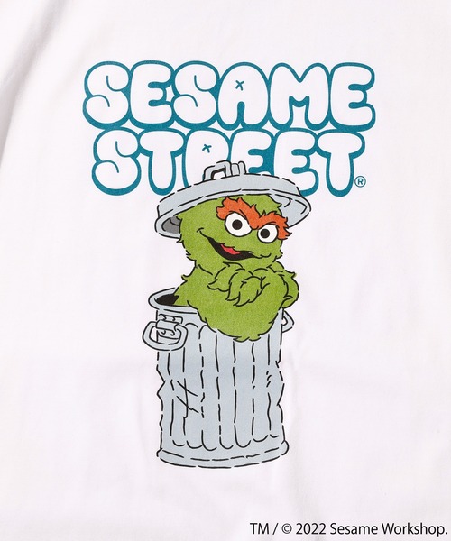 PROJECT SR'ES(プロジェクトエスアールエス)の「【SESAME STREET×PROJECT SR’ ES】Oscar/オスカー SS TEE(Tシャツ/カットソー・メンズ・ホワイト/ブラック・LARGE/X-LARGE/MEDIUM)」の3枚目の写真