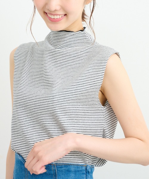 FREE'S MART（フリーズマート）の「細ボーダーノースリーブカットソー（Tシャツ/カットソー・レディース・ブラック系その他/ブルー系その他/ホワイト系その他・FREE）」の22枚目の写真