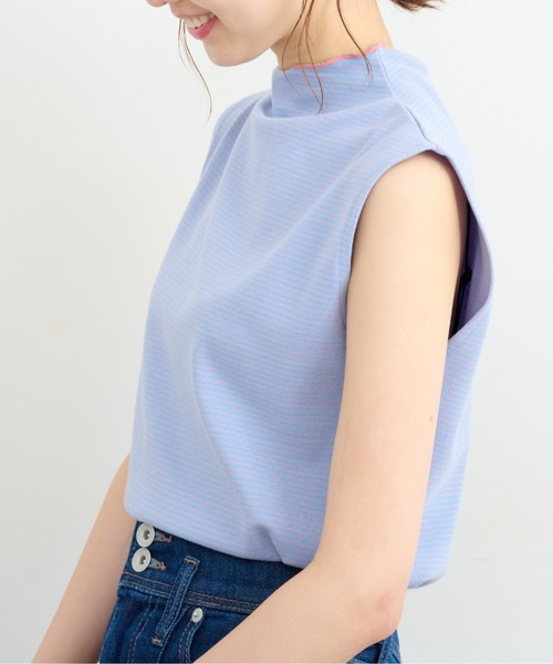 FREE'S MART（フリーズマート）の「細ボーダーノースリーブカットソー（Tシャツ/カットソー・レディース・ブラック系その他/ブルー系その他/ホワイト系その他・FREE）」の5枚目の写真