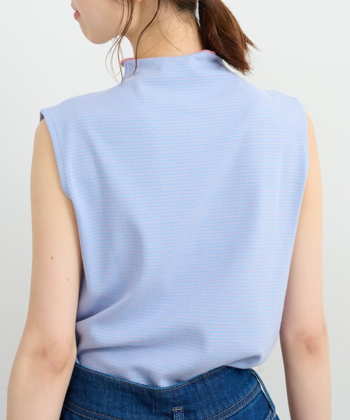 FREE'S MART（フリーズマート）の「細ボーダーノースリーブカットソー（Tシャツ/カットソー・レディース・ブラック系その他/ブルー系その他/ホワイト系その他・FREE）」の6枚目の写真