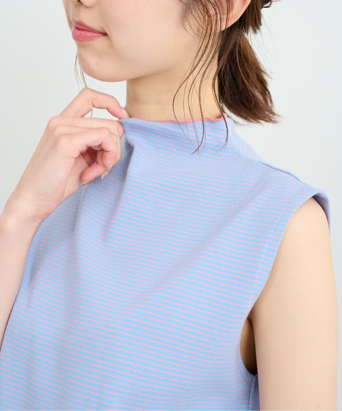 FREE'S MART（フリーズマート）の「細ボーダーノースリーブカットソー（Tシャツ/カットソー・レディース・ブラック系その他/ブルー系その他/ホワイト系その他・FREE）」の8枚目の写真