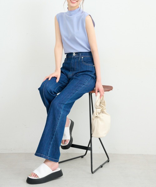 FREE'S MART（フリーズマート）の「細ボーダーノースリーブカットソー（Tシャツ/カットソー・レディース・ブラック系その他/ブルー系その他/ホワイト系その他・FREE）」の11枚目の写真