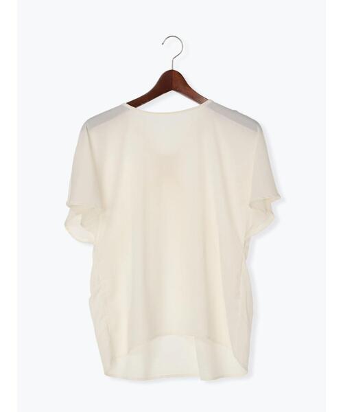 Te chichi TERRASSE（テチチテラス）の「後ろねじりブラウス（シャツ/ブラウス・レディース・ブラック/オフホワイト/グリーン・ﾌﾘ-）」の2枚目の写真