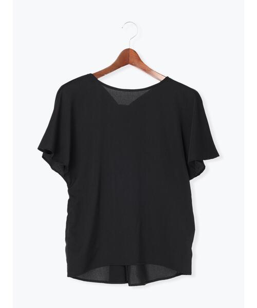 Te chichi TERRASSE（テチチテラス）の「後ろねじりブラウス（シャツ/ブラウス・レディース・ブラック/オフホワイト/グリーン・ﾌﾘ-）」の3枚目の写真