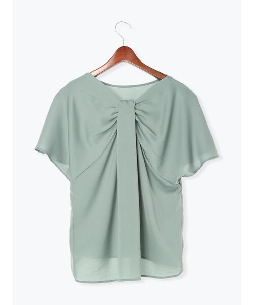 Te chichi TERRASSE（テチチテラス）の「後ろねじりブラウス（シャツ/ブラウス・レディース・ブラック/オフホワイト/グリーン・ﾌﾘ-）」の18枚目の写真