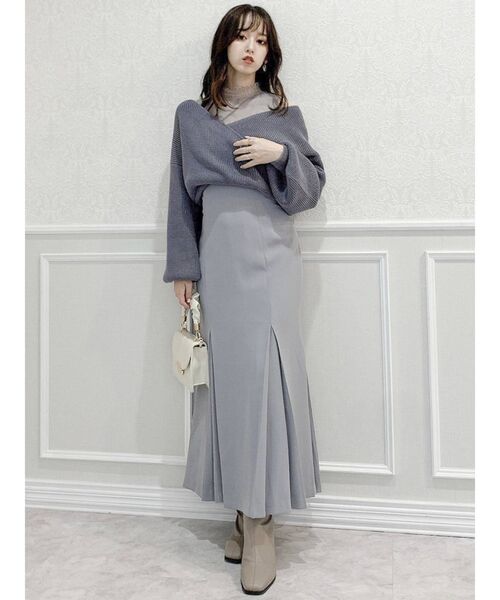 dazzlin(ダズリン)の「チュールレイヤードカシュクールニット(ニット/セーター・レディース・モカ/ピンク/ブルー/オフホワイト/ベージュ・FREE)」の19枚目の写真