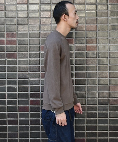 Johnbull（ジョンブル）の「ビッグワッフルクルーネックカットソー（Tシャツ/カットソー・メンズ・ブラック/オリーブ/ホワイト/ボルドー/ベージュ/ネイビー・SMALL/MEDIUM/LARGE）」の16枚目の写真