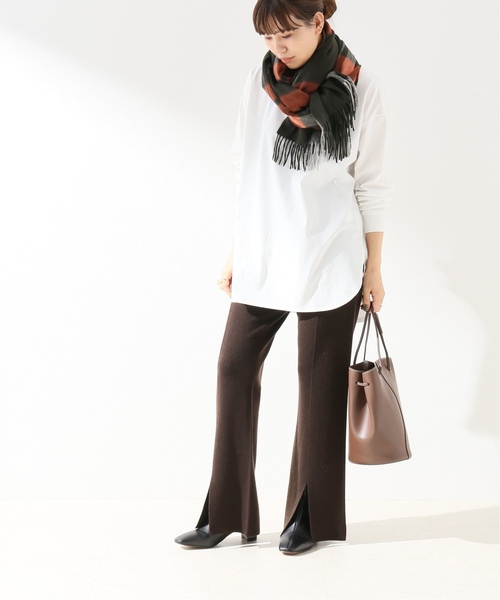 Spick & Span(スピックアンドスパン)の「≪追加≫サイロプレミアムオーバーロングT2◆(Tシャツ/カットソー・レディース・ホワイト/ベージュ・FREE)」の3枚目の写真