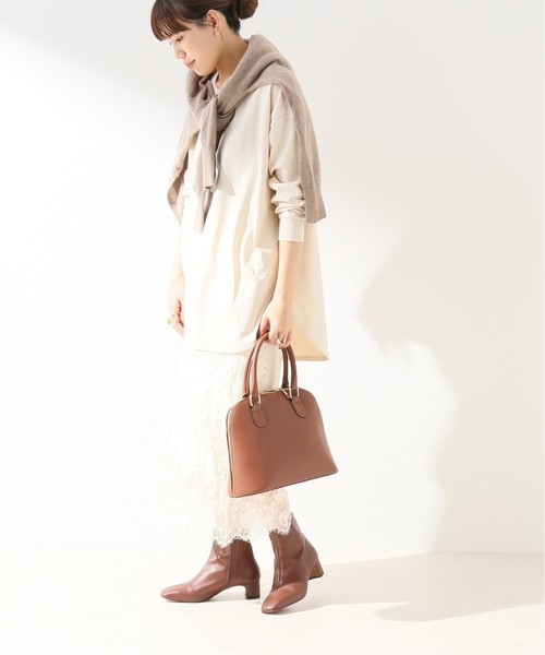 Spick & Span(スピックアンドスパン)の「≪追加≫サイロプレミアムオーバーロングT2◆(Tシャツ/カットソー・レディース・ホワイト/ベージュ・FREE)」の6枚目の写真