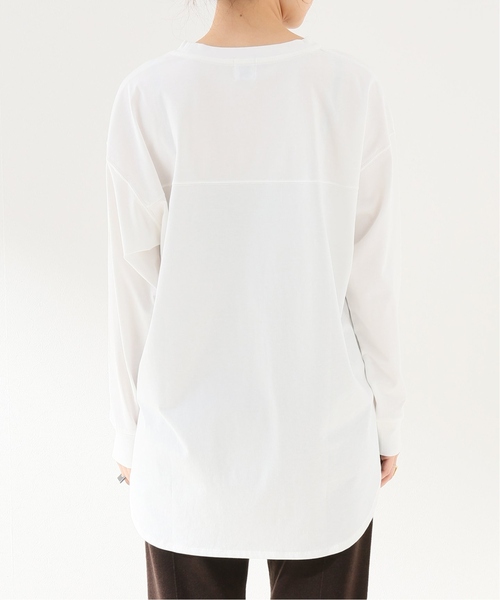 Spick & Span(スピックアンドスパン)の「≪追加≫サイロプレミアムオーバーロングT2◆(Tシャツ/カットソー・レディース・ホワイト/ベージュ・FREE)」の9枚目の写真