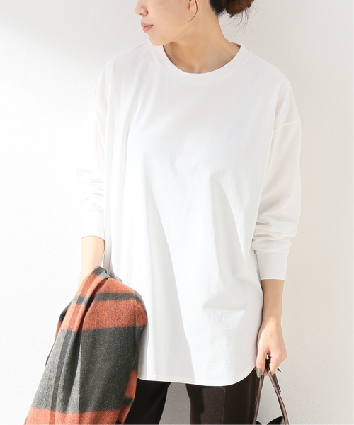 Spick & Span(スピックアンドスパン)の「≪追加≫サイロプレミアムオーバーロングT2◆(Tシャツ/カットソー・レディース・ホワイト/ベージュ・FREE)」の19枚目の写真