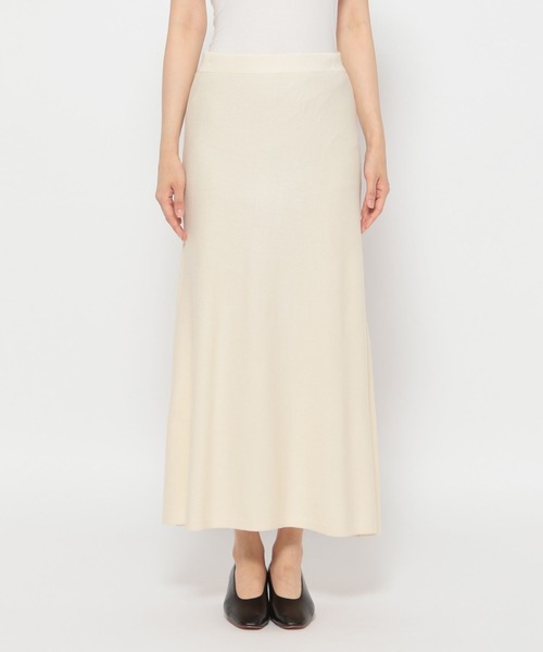 LEPSIM（レプシィム）の「12ゲージ満たされフレアニットスカート　295096（スカート・レディース・ピンク/グリーン/オフホワイト/ブラック/フューシャピンク・FREE）」の7枚目の写真