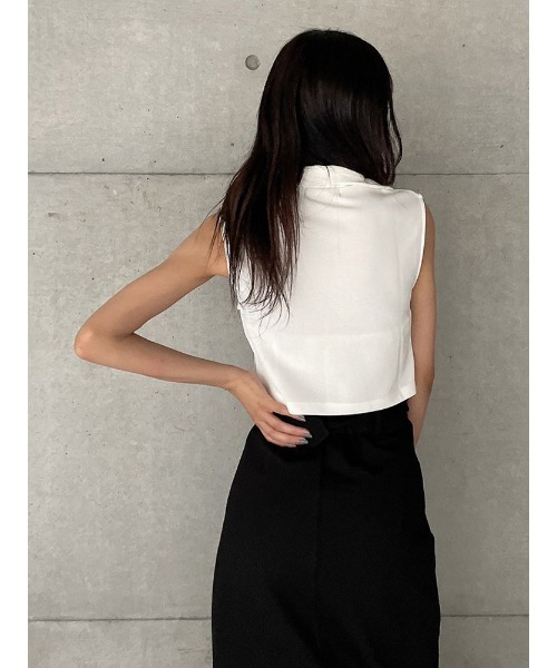 ENVYM（アンビー）の「ハーフＺＩＰＮ／Ｓ　ＴＯＰＳ（Tシャツ/カットソー・レディース・ホワイト/ブラック・FREE）」の11枚目の写真