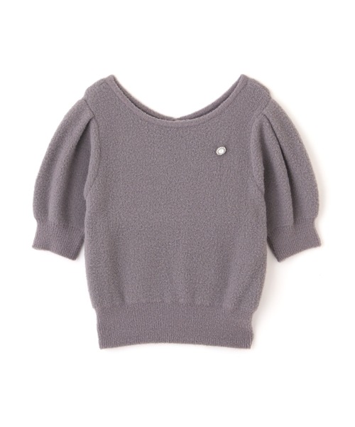 PROPORTION BODY DRESSING（プロポーションボディドレッシング）の「＜Ｅ＞ブローチ付きパフスリーブフェザーニット / 1212275800（ニット/セーター・レディース・オフホワイト/ダークグレー・FREE）」の15枚目の写真