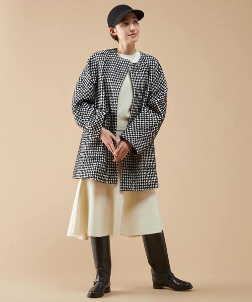 マルティニーク　martinique 千鳥格子柄　Aラインコート 今週の新作アイテム①】昨年即完売した千鳥格子柄のコートを、特別にリ