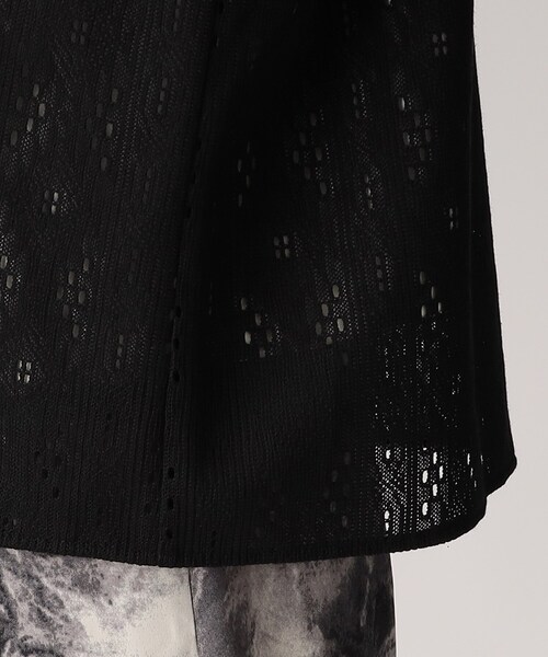 tk.TAKEO KIKUCHI(ティーケータケオキクチ)の「◆ダイヤレース長袖シャツ(シャツ/ブラウス・メンズ・ブラック/アイボリー・01/02/03)」の6枚目の写真