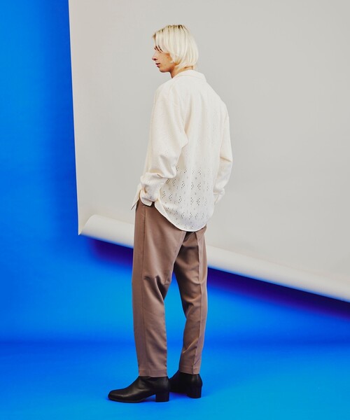 tk.TAKEO KIKUCHI(ティーケータケオキクチ)の「◆ダイヤレース長袖シャツ(シャツ/ブラウス・メンズ・ブラック/アイボリー・01/02/03)」の12枚目の写真