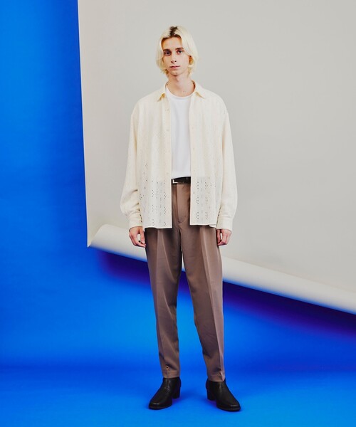 tk.TAKEO KIKUCHI(ティーケータケオキクチ)の「◆ダイヤレース長袖シャツ(シャツ/ブラウス・メンズ・ブラック/アイボリー・01/02/03)」の16枚目の写真