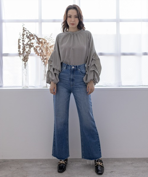 clear（クリア）の「カットオフフレアデニム（その他パンツ・レディース・ブラック/ブルー・S/M）」の12枚目の写真
