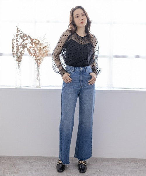clear（クリア）の「カットオフフレアデニム（その他パンツ・レディース・ブラック/ブルー・S/M）」の14枚目の写真