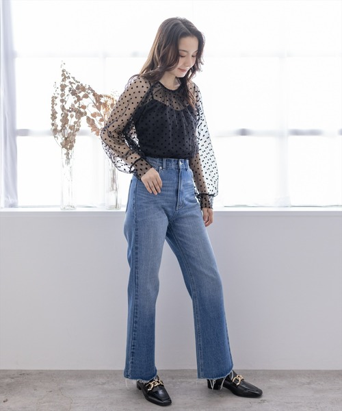 clear（クリア）の「カットオフフレアデニム（その他パンツ・レディース・ブラック/ブルー・S/M）」の15枚目の写真