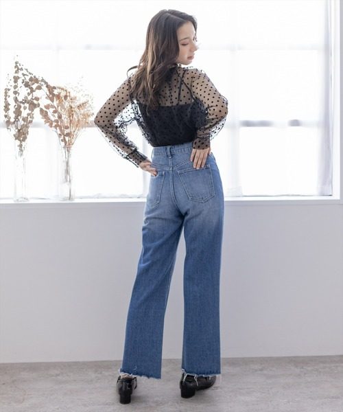clear（クリア）の「カットオフフレアデニム（その他パンツ・レディース・ブラック/ブルー・S/M）」の16枚目の写真