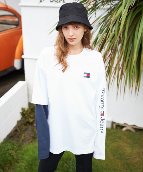 tommy jeans(トミー ジーンズ)の「ライナーロゴロングスリーブスケートTシャツ(Tシャツ/カットソー・メンズ・ホワイト/ブラック・SMALL/MEDIUM/LARGE/X-LARGE/X-SMALL)」の13枚目の写真