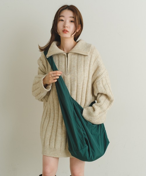 Kastane(カスタネ)の「【新色追加】ナイロントートBAG(ショルダーバッグ・レディース・ベージュ/ブラック/グリーン/オレンジ/ブラウン/アイボリー/ミント・FREE/0)」の16枚目の写真