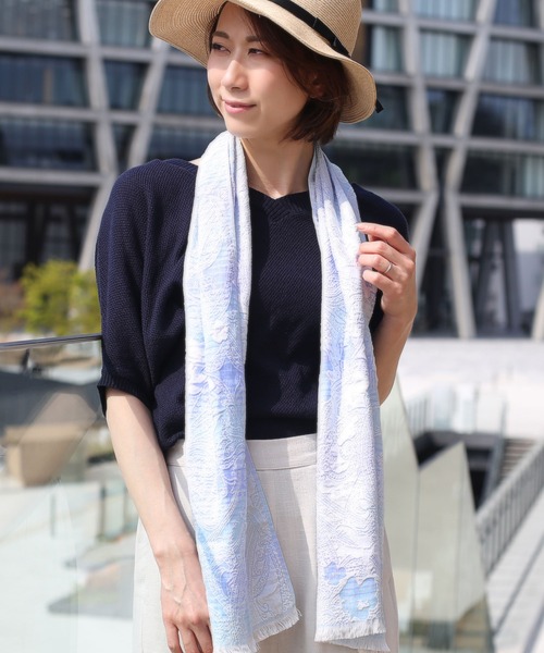 sankyo shokai(サンキョウショウカイ)の「接触冷感UVカットひんやりストール(アウトドアグッズ・レディース・ベージュ/パープル/ブルー/グレー系/グレー系1/ネイビー系/ネイビー系1・FREE)」の5枚目の写真