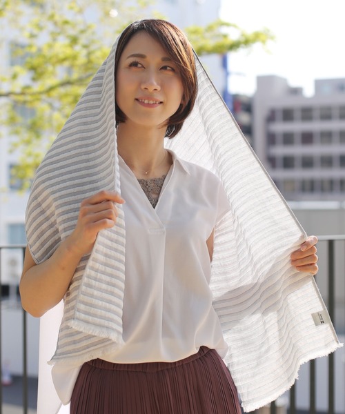 sankyo shokai(サンキョウショウカイ)の「接触冷感UVカットひんやりストール(アウトドアグッズ・レディース・ベージュ/パープル/ブルー/グレー系/グレー系1/ネイビー系/ネイビー系1・FREE)」の11枚目の写真